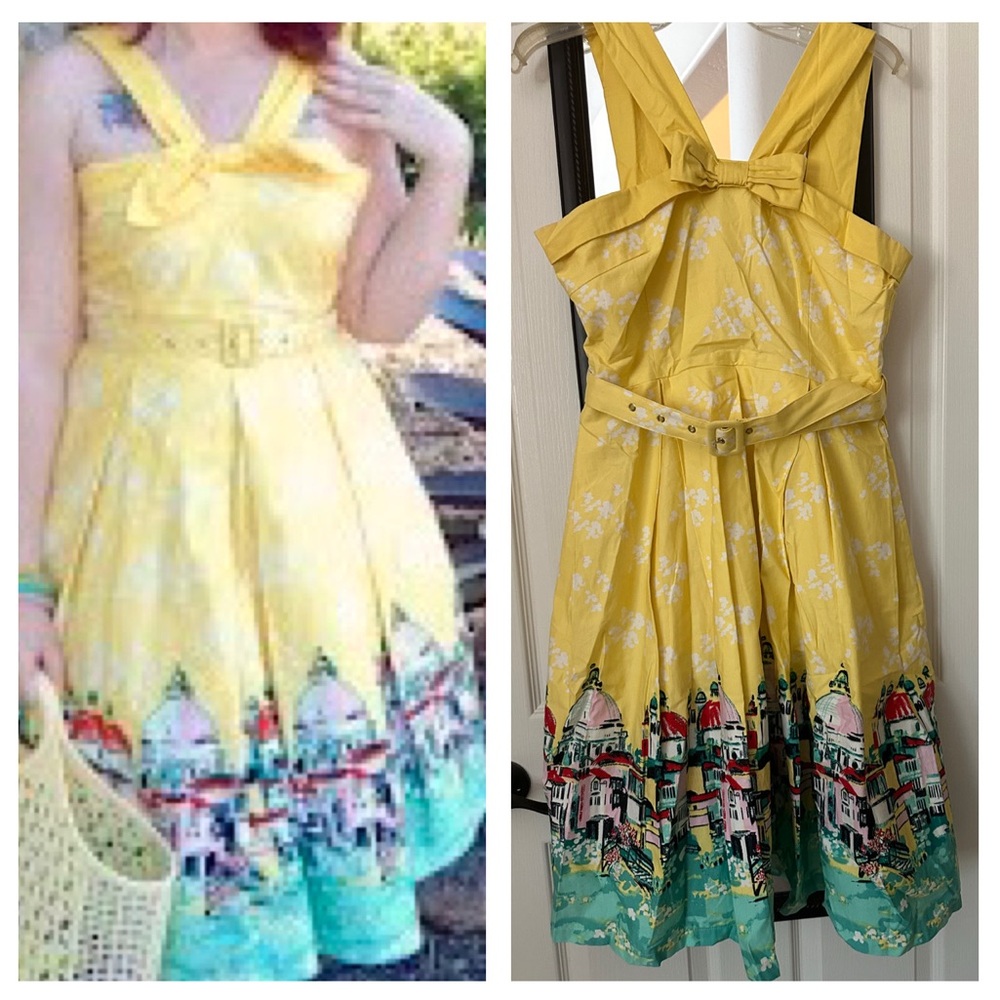 Like New Lindy Bop Bailee Venice Pinup Dress: UK 12 / M